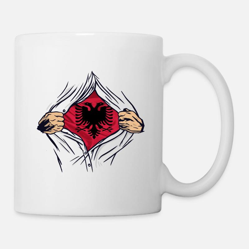 Superheld Albaner - Tasse - Weiß