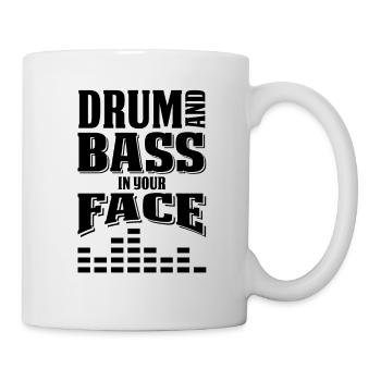 drum and bass spruch - Tasse - Weiß - Rechts