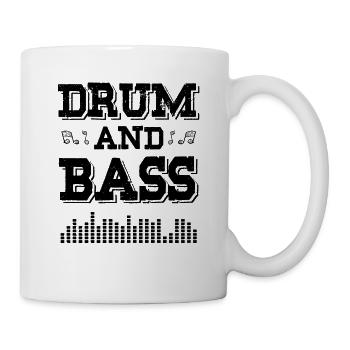 drum and bass spruch - Tasse - Weiß - Rechts