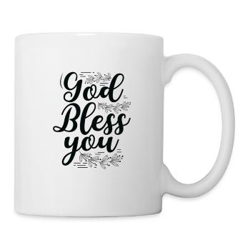 Christliches Geschenk Gott segne Dich Christliche Geschenke - Tasse - Weiß - Rechts