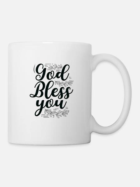 Christliches Geschenk Gott segne Dich Christliche Geschenke - Tasse - Weiß