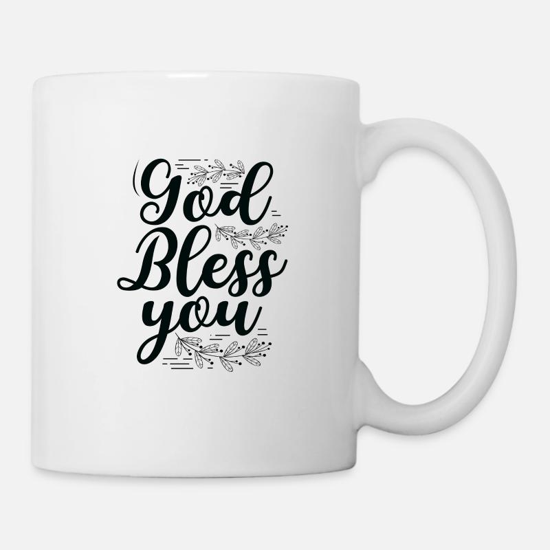 Christliches Geschenk Gott segne Dich Christliche Geschenke - Tasse - Weiß