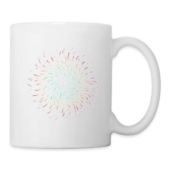 Regenbogen Wirbel selbst gestalten - Tasse - Weiß - Rechts