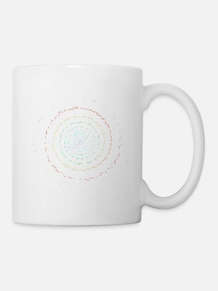 Regenbogen Kreisel Selbst gestalten - Tasse - Weiß