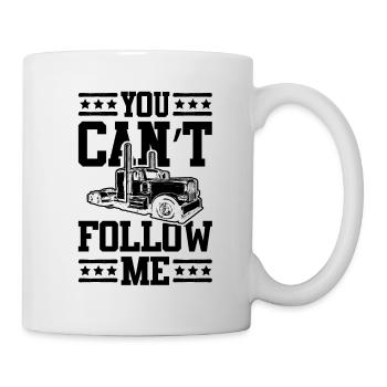 truck trucker cool - Tasse - Weiß - Rechts