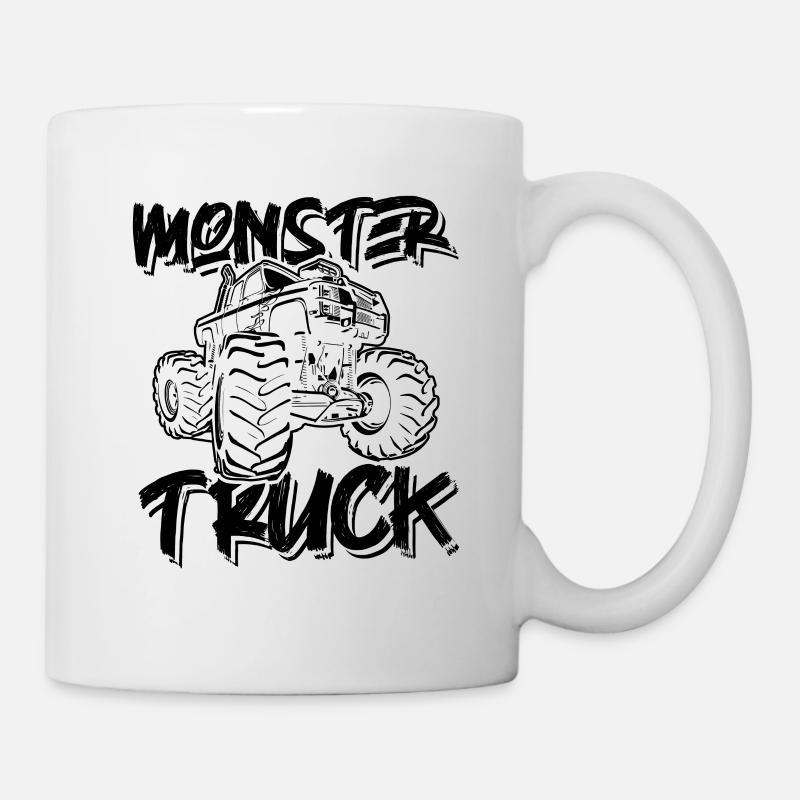 Monstertruck cool - Tasse - Weiß