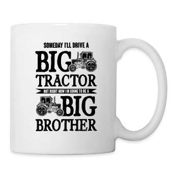 großer traktor großer bruder - Tasse - Weiß - Rechts