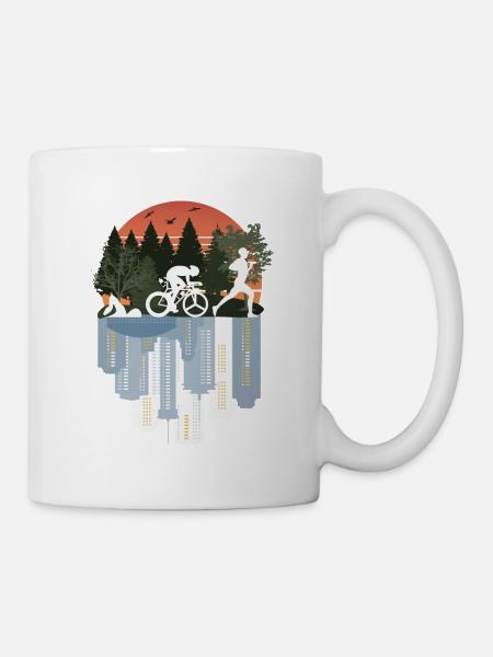 Triathlon, nature merveilleuse - Mug blanc - blanc
