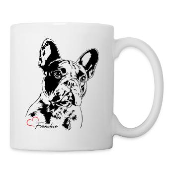 Frenchie Bouledogue français Portrait Wilsigns - Mug blanc - blanc - Droite