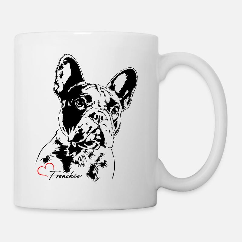 Frenchie Bouledogue français Portrait Wilsigns - Mug blanc - blanc
