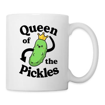 Queen Of The Pickles Kids Girls Women Funny Vegan - Mug - white - Right