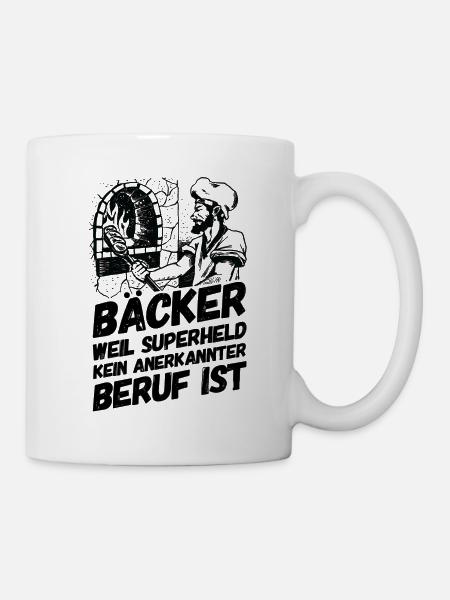 Bäcker Bäckerei Backwaren Backen - Tasse - Weiß