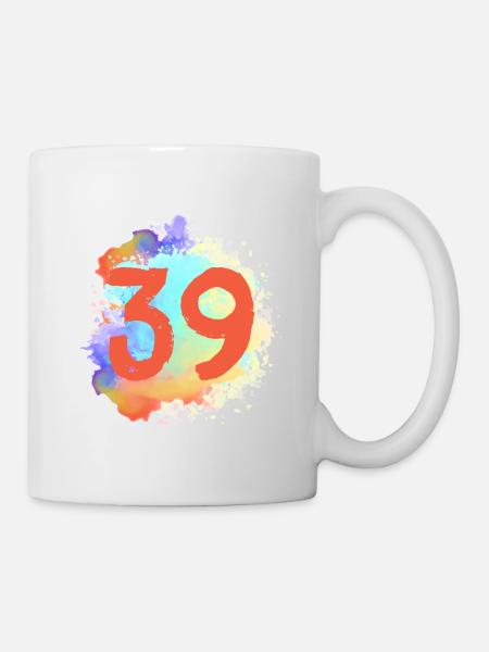 39 nombre de taches - Mug blanc - blanc