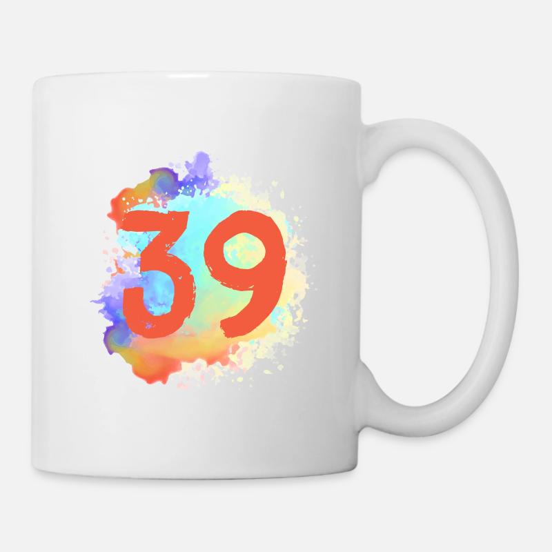 39 nombre de taches - Mug blanc - blanc