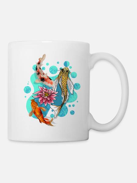 Koi Poissons - Mug blanc - blanc