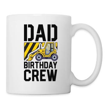Dad Construction Birthday Crew Bulldozer Bday - Mug - white - Right