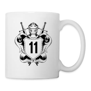 11 Zahl Wappen - Tasse - Weiß - Rechts
