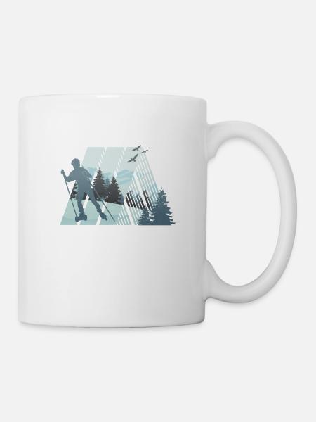 Nordic Skating, wundervolle Natur - Tasse - Weiß