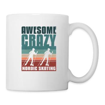 Retro vintage Nordic Skating - Tasse - Weiß - Rechts