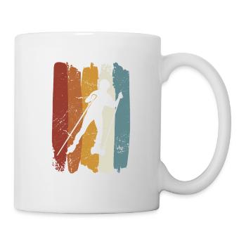 Retro vintage Nordic Skating - Tasse - Weiß - Rechts
