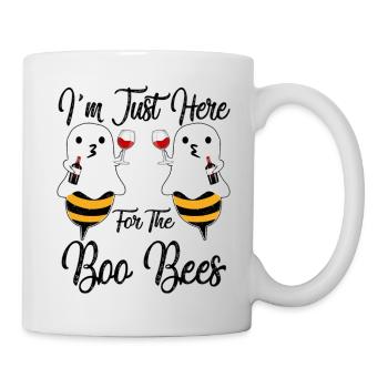 Halloween I’m Just Here For The Boo Bees T Shirt - Mug blanc - blanc - Droite