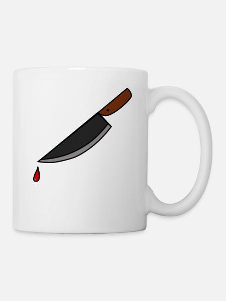 Blutiges Messer - Tasse - Weiß