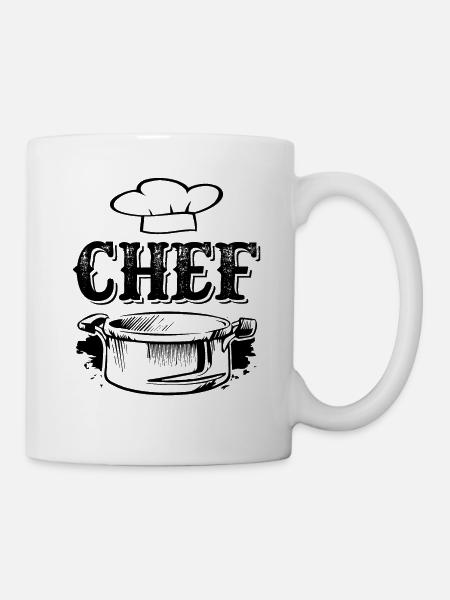 chef cuisinier - Mug blanc - blanc