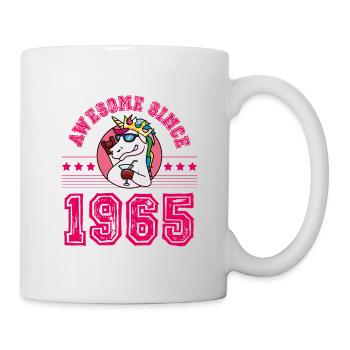 1965 Awesome Einhorn - Tasse - Weiß - Rechts