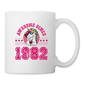 1982 Licorne awesome - Mug blanc - blanc - Droite