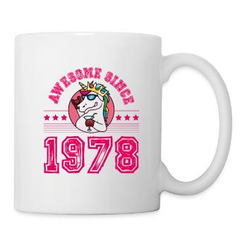 1978 Awesome Einhorn - Tasse - Weiß - Rechts