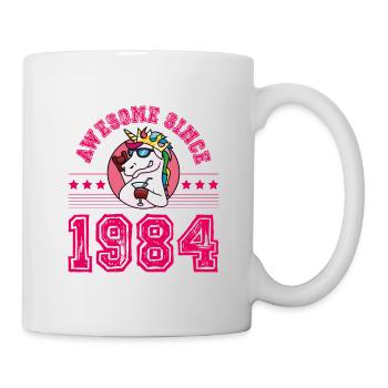 1984 Licorne awesome - Mug blanc - blanc - Droite