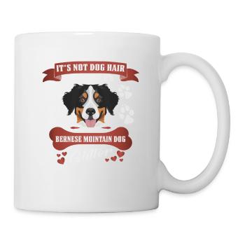 Chien de chien de chien bernois paillettes - Mug blanc - blanc - Droite
