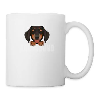 Lächelnder Dackel - Tasse - Weiß - Rechts