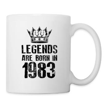 1983 legends born in - Tasse - Weiß - Rechts