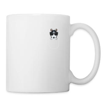 Husky dans la poche poitrine - Mug blanc - blanc - Droite