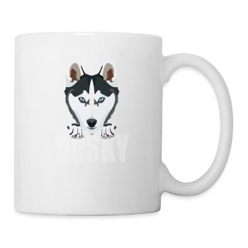 Husky souriant - Mug blanc - blanc - Droite