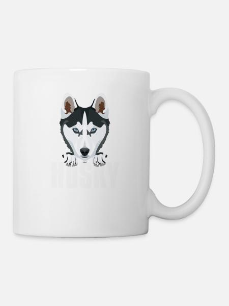 Lächelnder Husky - Tasse - Weiß