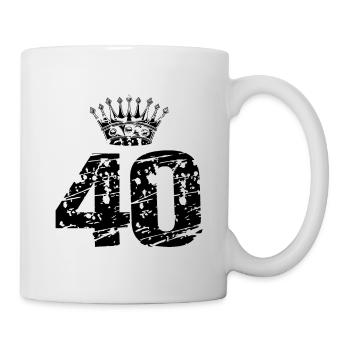 40 couronnes nombre - Mug blanc - blanc - Droite