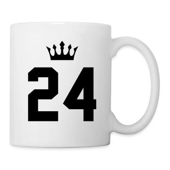 24 Zahl Krone - Tasse - Weiß - Rechts