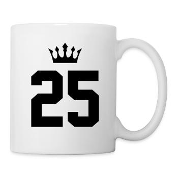 25 Zahl Krone - Tasse - Weiß - Rechts