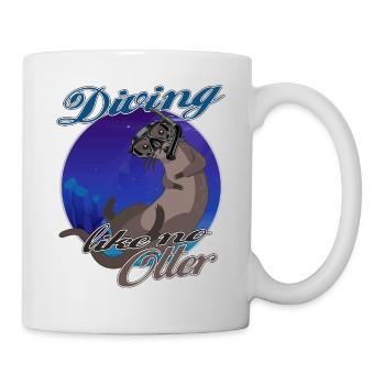 diving diving like no otter oxy ocean diving - Mug - white - Right