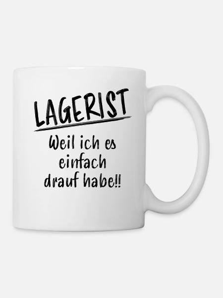 Lagerist Spruch Stablerfahrer Logistiker Geschenk - Tasse - Weiß