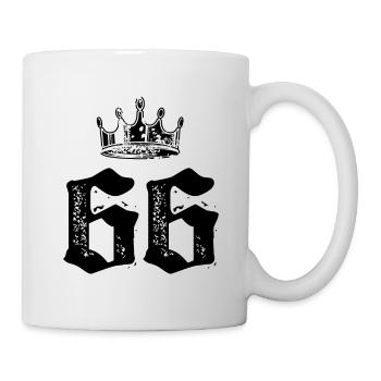 66 Zahl Krone - Tasse - Weiß - Rechts