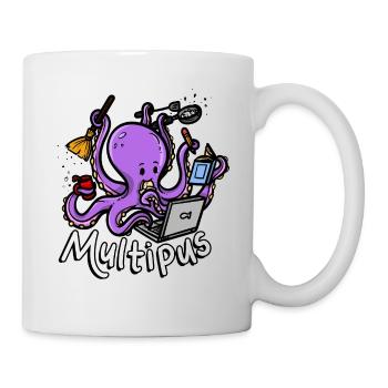 Multipus Multitasking Oktopus - Tasse - Weiß - Rechts