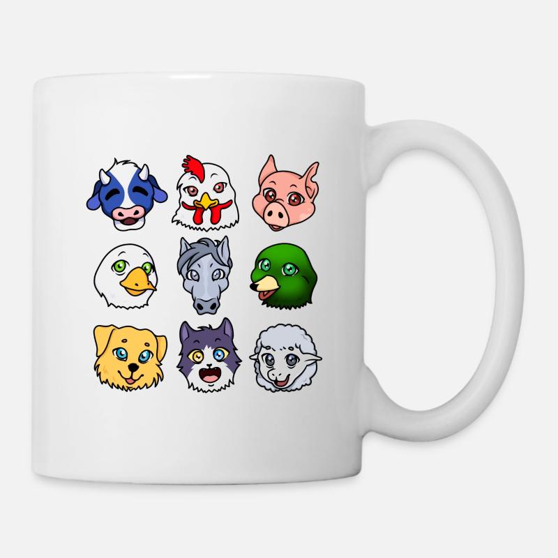 Animaux de la ferme - Mug blanc - blanc