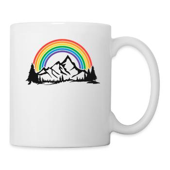 Gay Pride Randonnée Camping Randonnée En Plein Air - Mug blanc - blanc - Droite