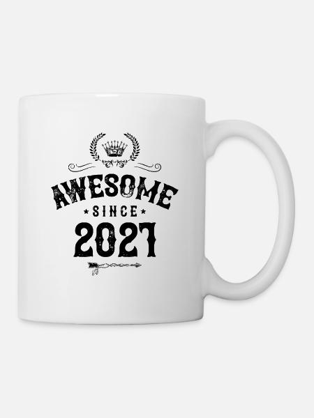 2021 awesome since - Tasse - Weiß