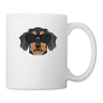 Mon teckel aux cheveux rugueux est le plus cool - Mug blanc - blanc - Droite
