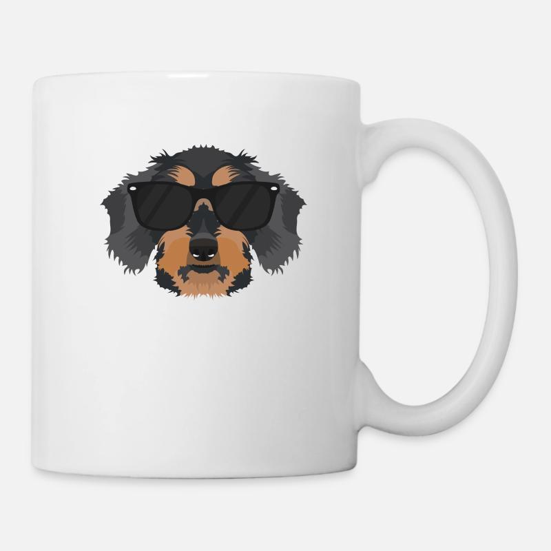 Mein Rauhaardackel ist der Coolste - Tasse - Weiß