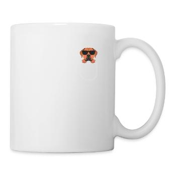 Rhodesian Ridgeback dans la poche de poitrine - Mug blanc - blanc - Droite